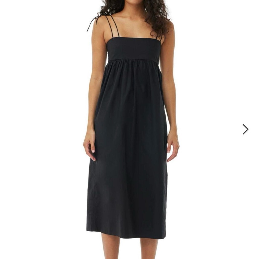 GANNI Poplin Cotton Midi Dress